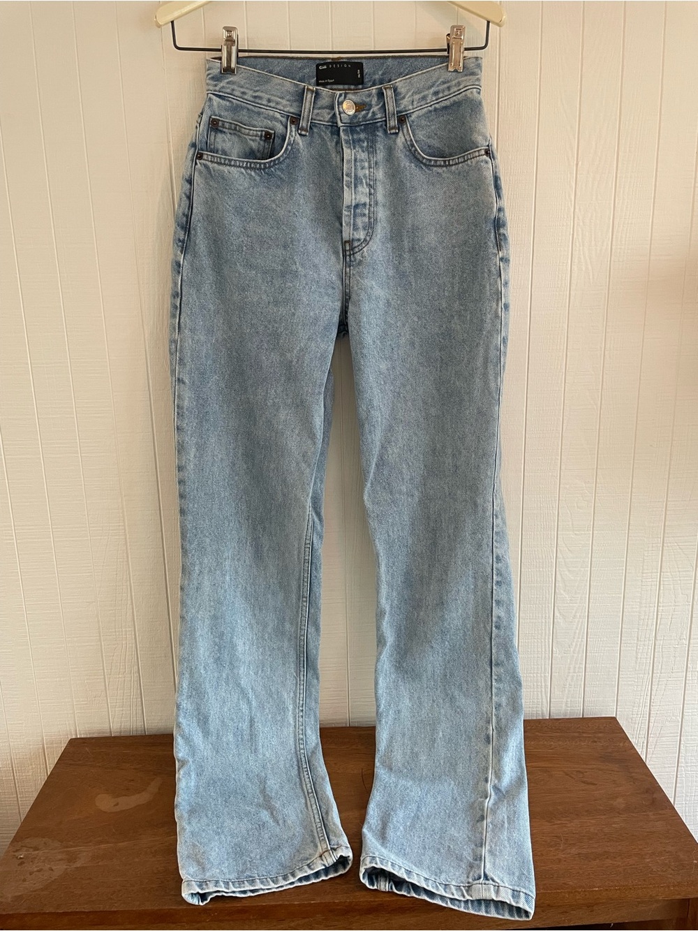 ASOS Light Blue Straight-Leg Jeans 100% Cotton - Picture 5 of 8